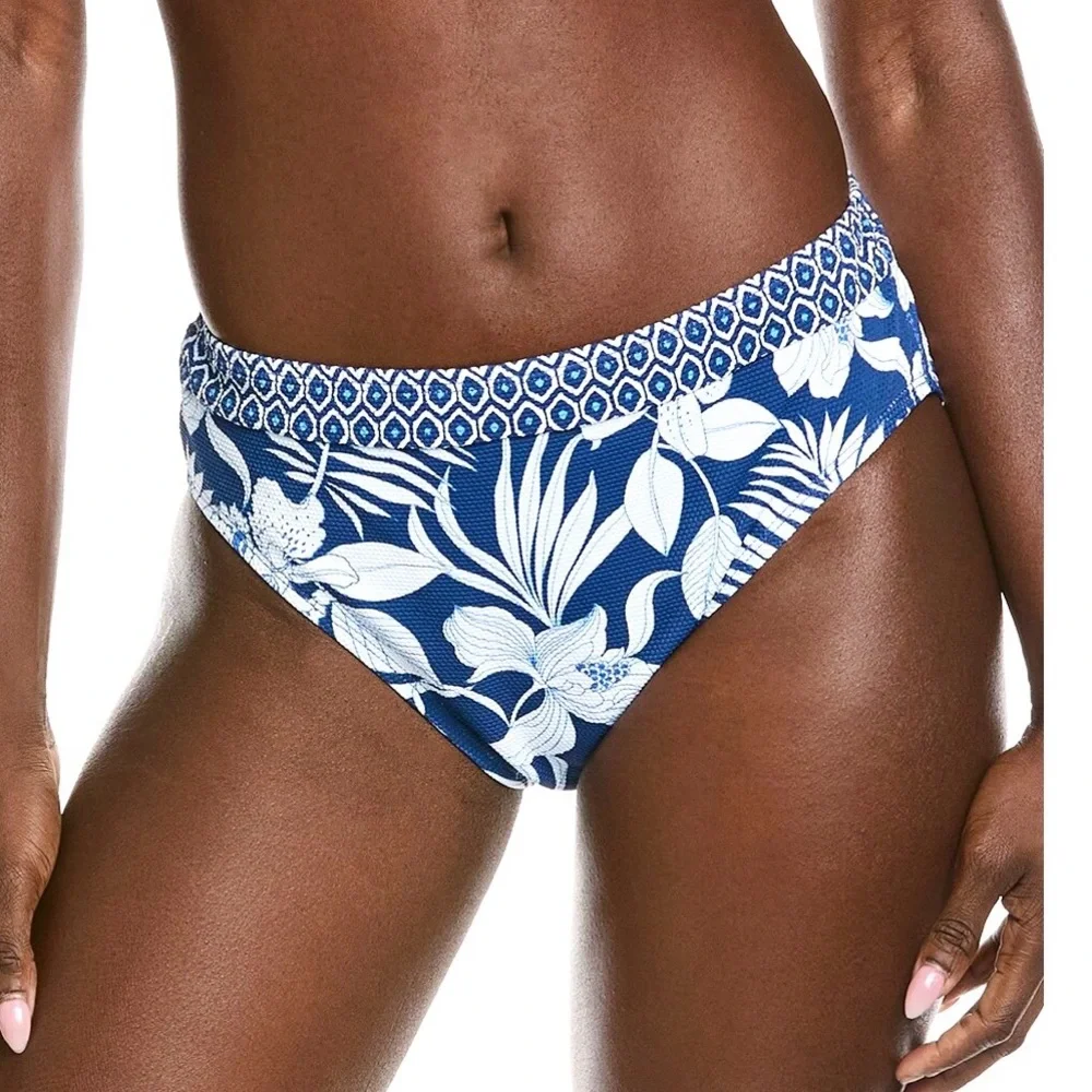 Tommy Bahama Island Cays Blooms High-Waist Bikini Bottoms - Picture 4 of 15
